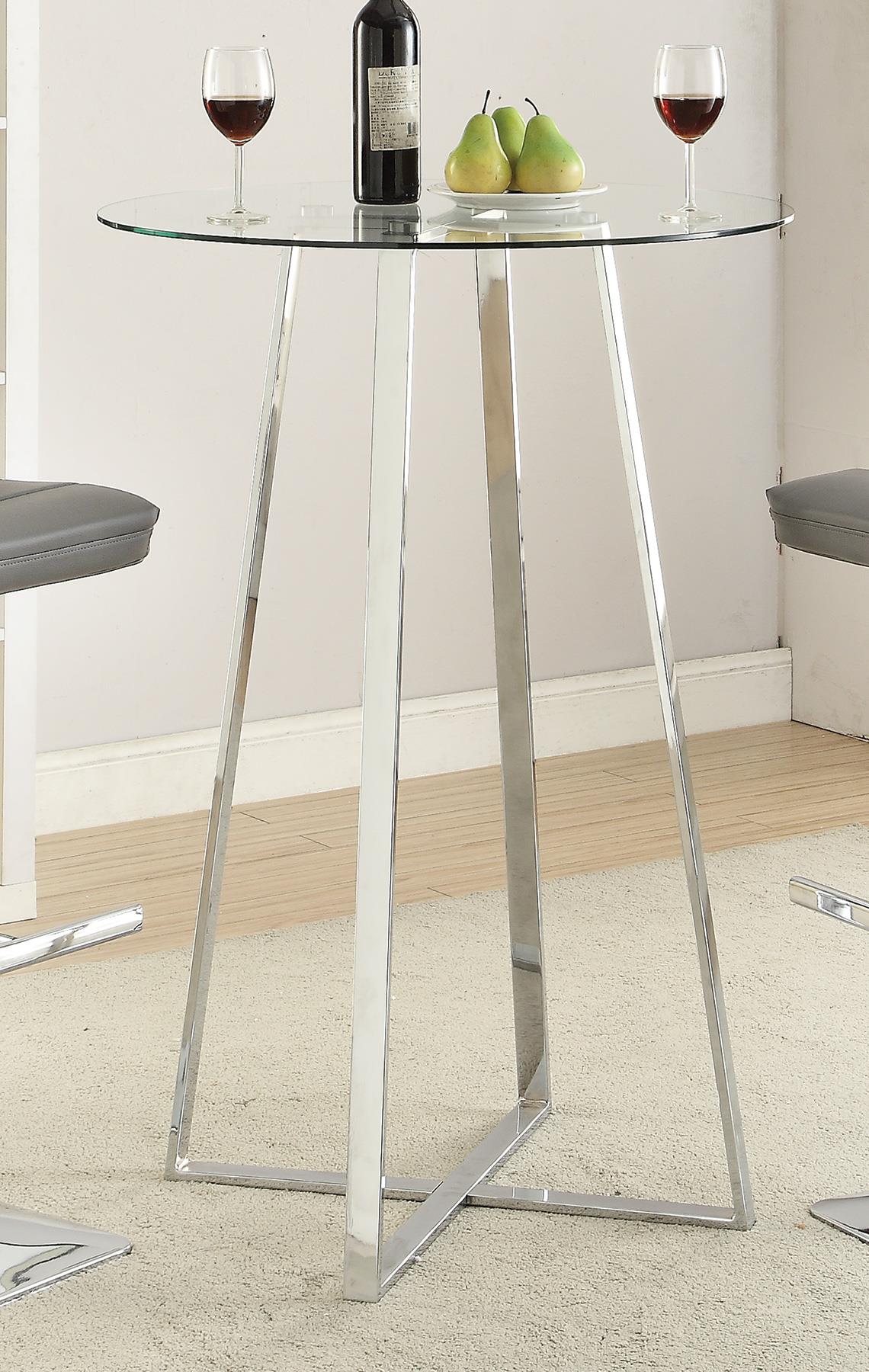 Chrome bar table and stools outlet